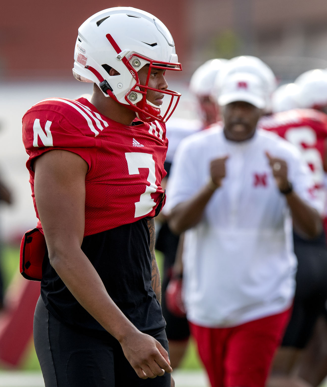 NU football practice, 8.4